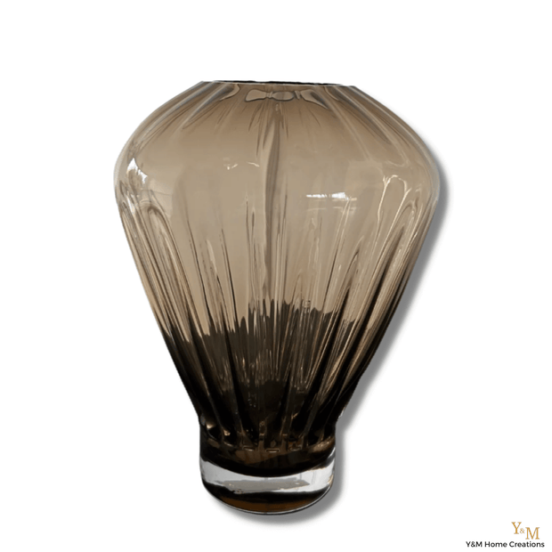 Y&M Home Creations Rookglas Taupe Vaas Bel Air | Daimond, Rodreko – Luchtballon Vaas  - Koop direct jouw favoriete rookglas - Eric Kuster Stijl en je bent verzekerd van een vaas die overal zal schitteren!