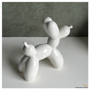 The Balloon Dog Wit/ White - DE Trend van nú & een echte eyecatcher in huis.  Hoe leuk is deze, van keramiek gemaakte, ballon hond? Je kent het vast wel, clowns die van ballonnen o.a. honden maken. Nu zo'n ballon in keramiek vorm
