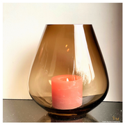 PEAR Taupe Rookglas S - Koop het bij Y&M Home Creations – Eric Kuster – Hotel Chique stijl – Trendy – Smokey glas - Vase The World / Fidrio