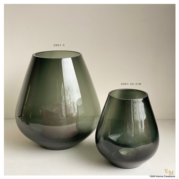Y&M Home Creations Rookglas Windlicht Tasman Grey XS - VTW. Koop direct jouw favoriete rookglas waxinelichthouder - Eric Kuster Stijl en je bent verzekerd van een windlicht die overal zal schitteren!
