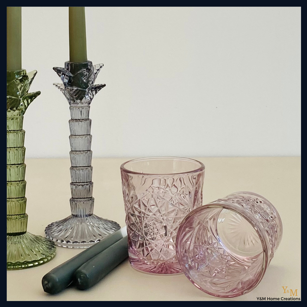 Libbey Hobstar Lavendel (roze) Glas - Shop ze bij Y&M en krijg direct bij minimaal 2 stuks 10% STAPEL KORTING! Mixen met andere LIBBEY GLAZEN mag! Vul je servies mooi aan met deze glazen